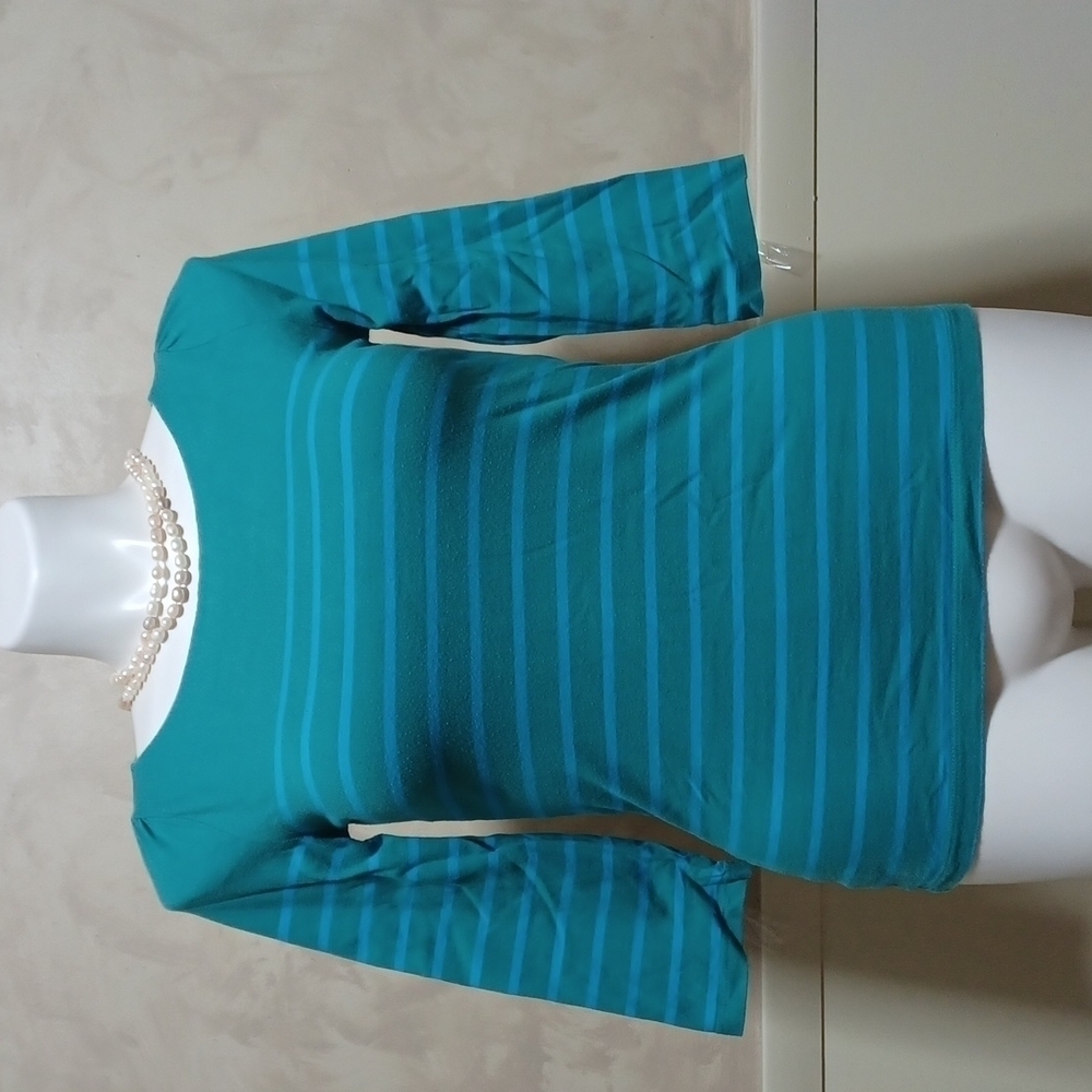Loft womens Blue/Green Blouse Size Small